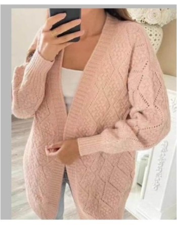 Pink Cardigan With Pattern...