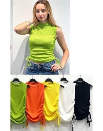 Crop Top With Cuts In Colours