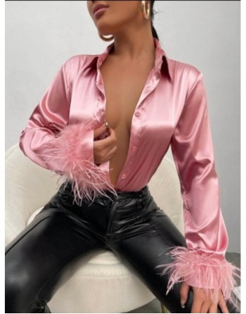 Satin Top With Cleavage And...